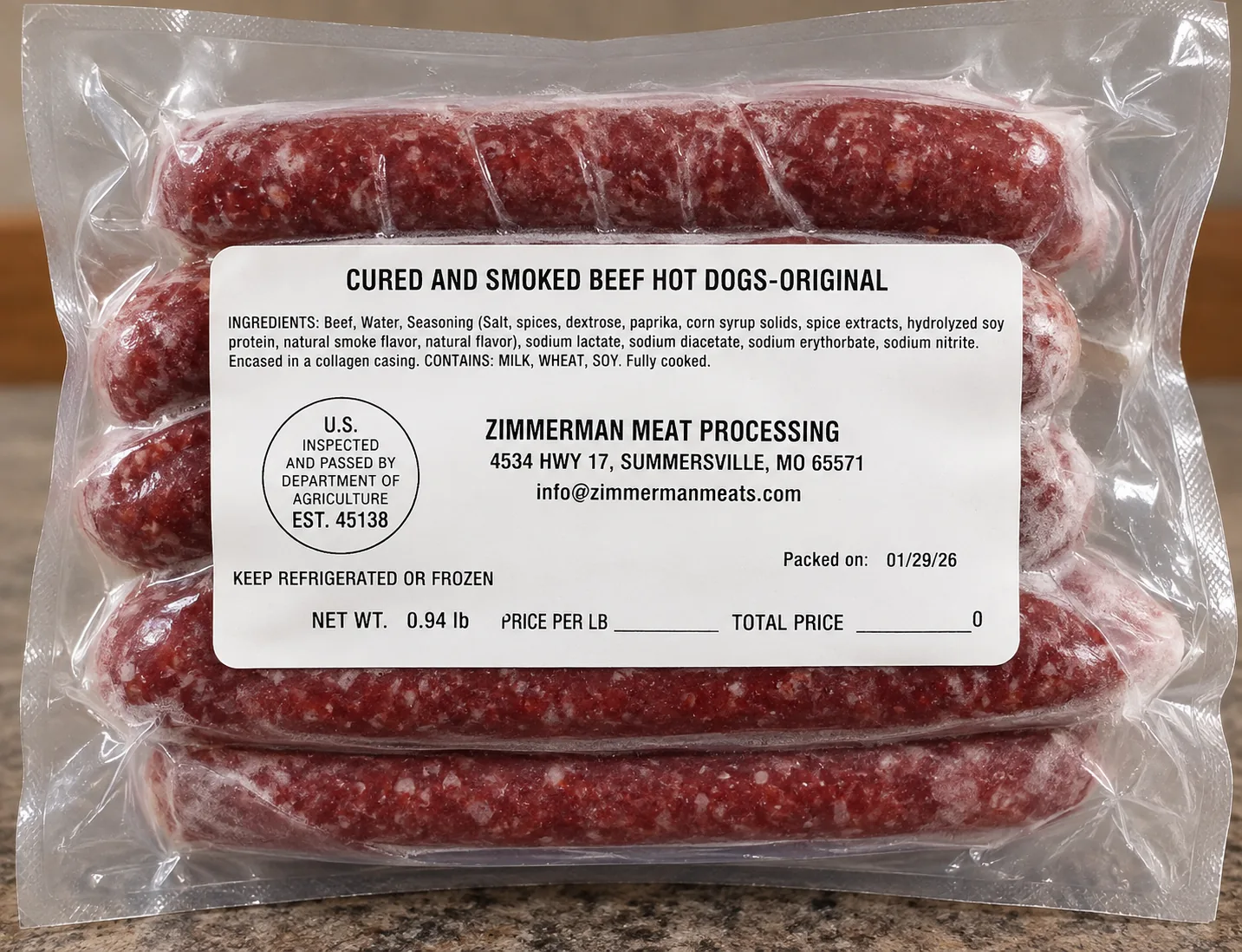 Highland Beef Hot Dogs