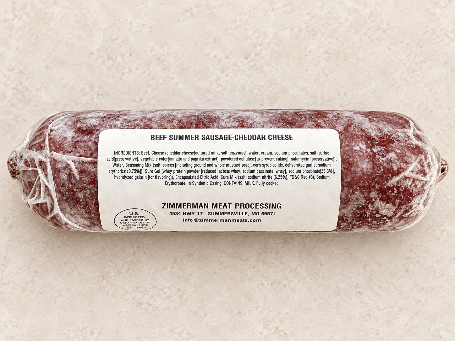 Summer Sausage with Cheddar