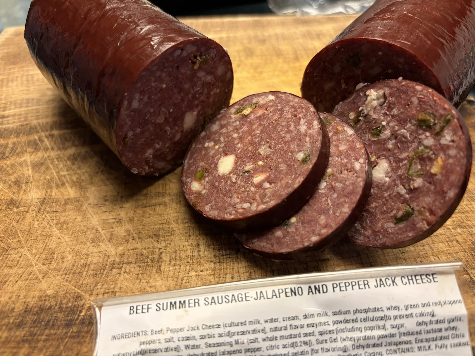 Summer Sausage with Jalapeno & Cheddar